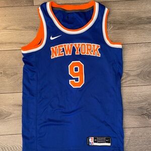 Nike Blue and Orange New York Jersey